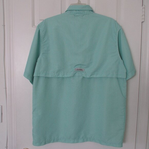 Habit Mens S/S Green Quick Dry Active SPF 40+ Vented Back Fishing Shirt - Medium - Picture 3 of 3